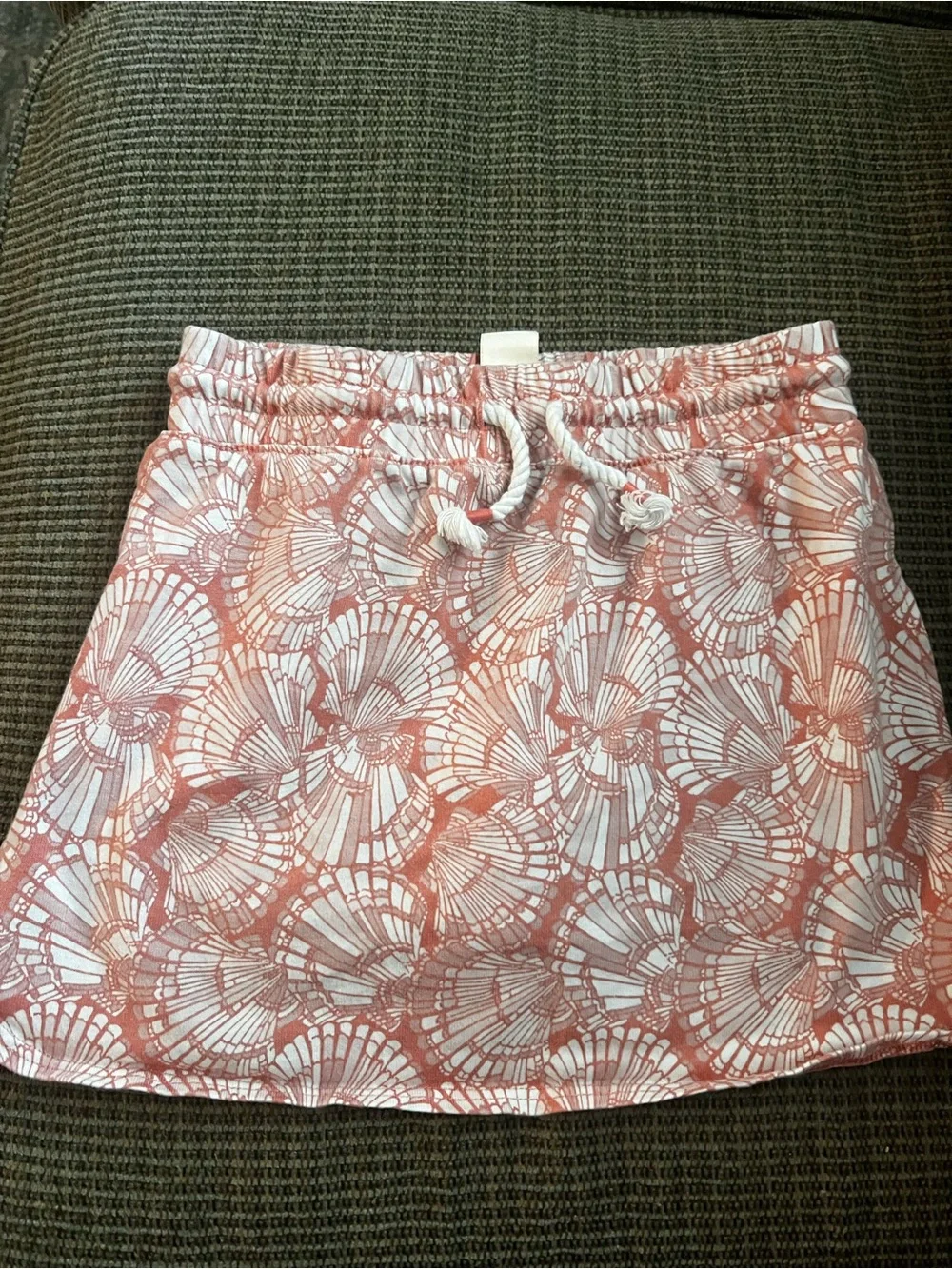 OshKosh B'gosh Coral Shell-Print Drawstring Skort